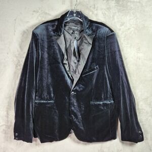 Jaywalker Velvet Suiting Mens Medium Black Blazer Jacket Classic Holiday Party
